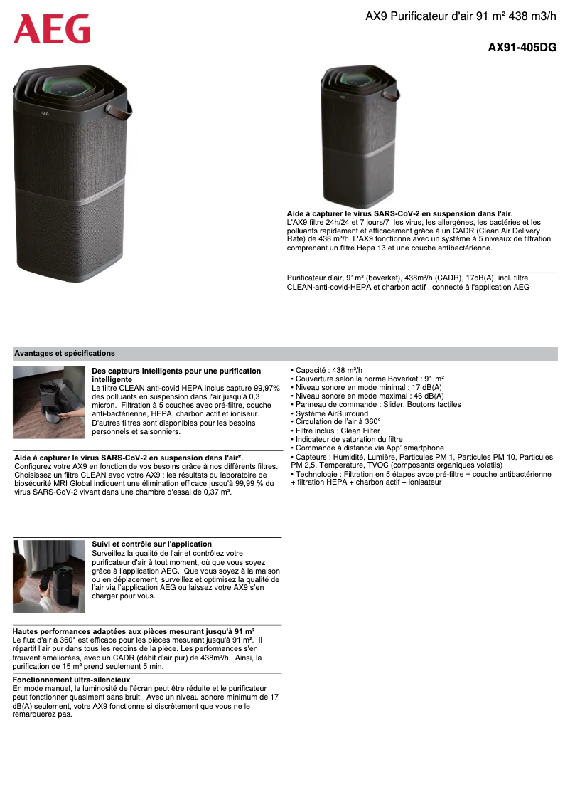 Imagen de la primera página del manual del dispositivo AX9
