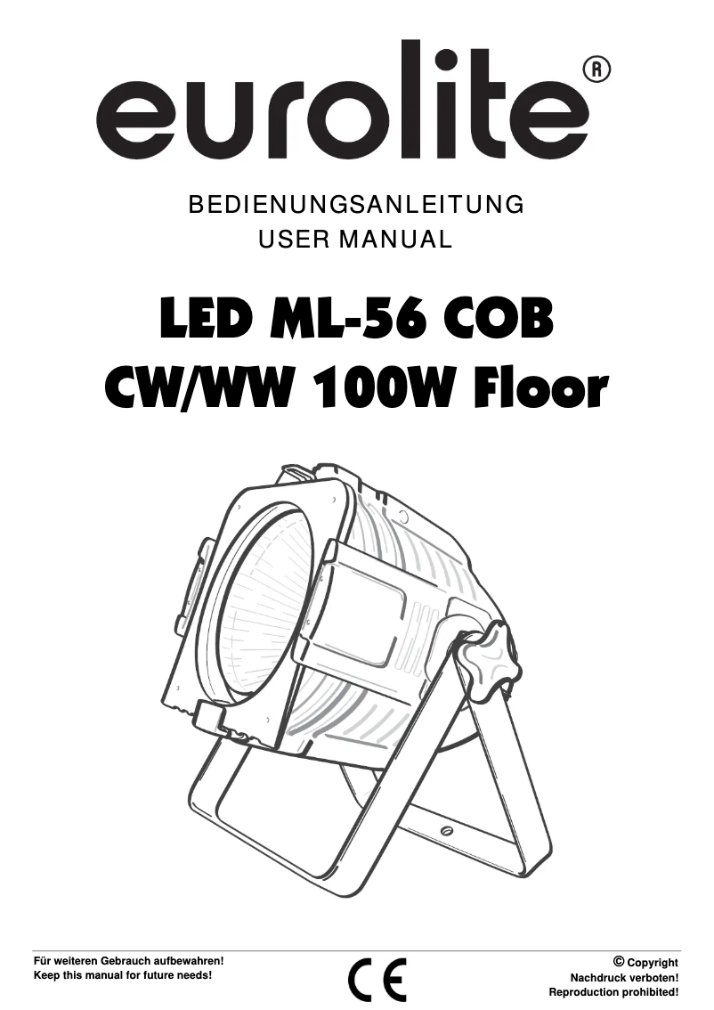 Page 1 de la notice Manuel utilisateur Eurolite ML-56 COB CW