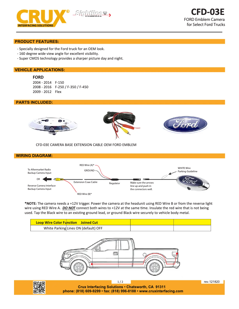 Page 1 de la notice Manuel utilisateur CRUX CFD-03E