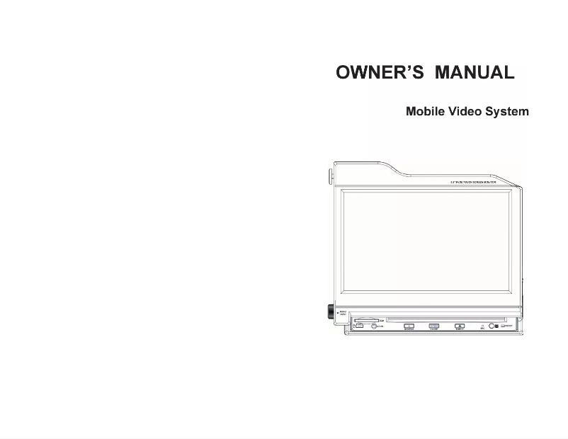 Page n°1 - Manuel utilisateur Soundstream VIR-8310NRB