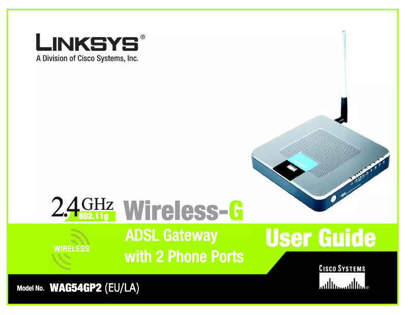 Página 1 del manual Manual de usuario Linksys WAG54GP2