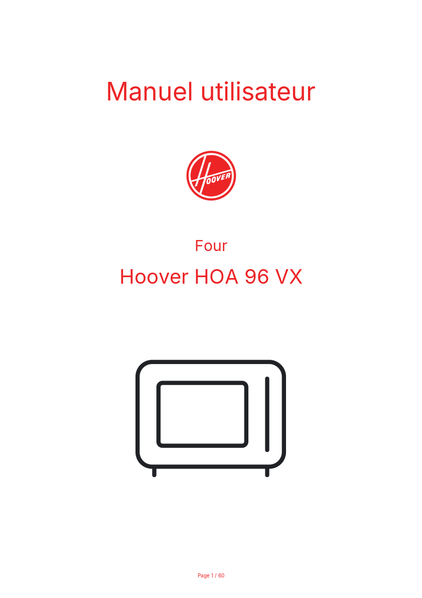 Image de la première page du manuel de l'appareil HOA 96 VX