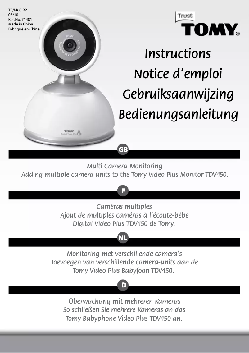 Image de la première page du manuel de l'appareil TDV450