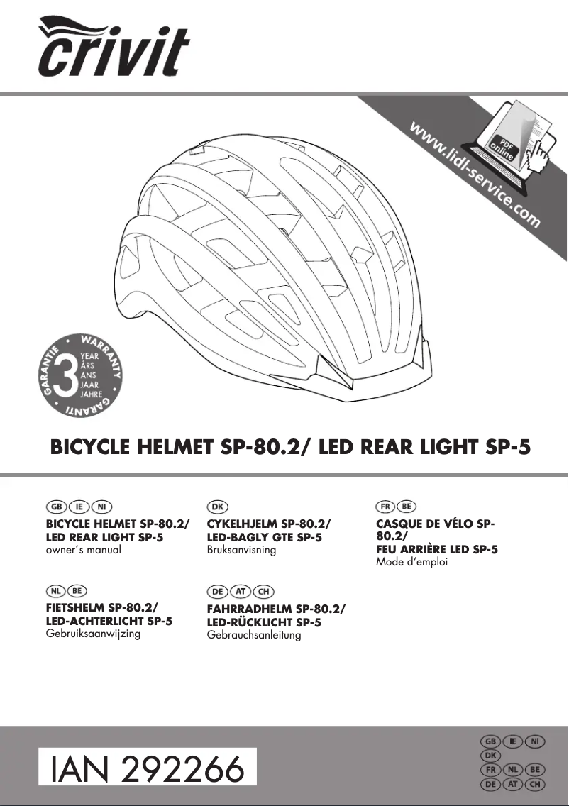 Image de la première page du manuel de l'appareil IAN 292266