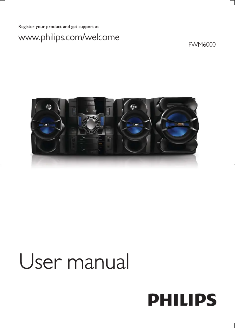 Page n°1 - Manuel utilisateur Philips FWM6000X