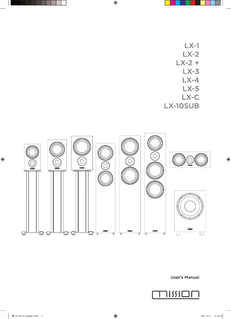 Page 1 de la notice Manuel utilisateur Mission LX-10Sub