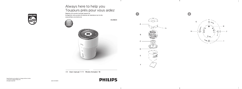 Page n°1 - Manuel utilisateur Philips 2000 series HU4804