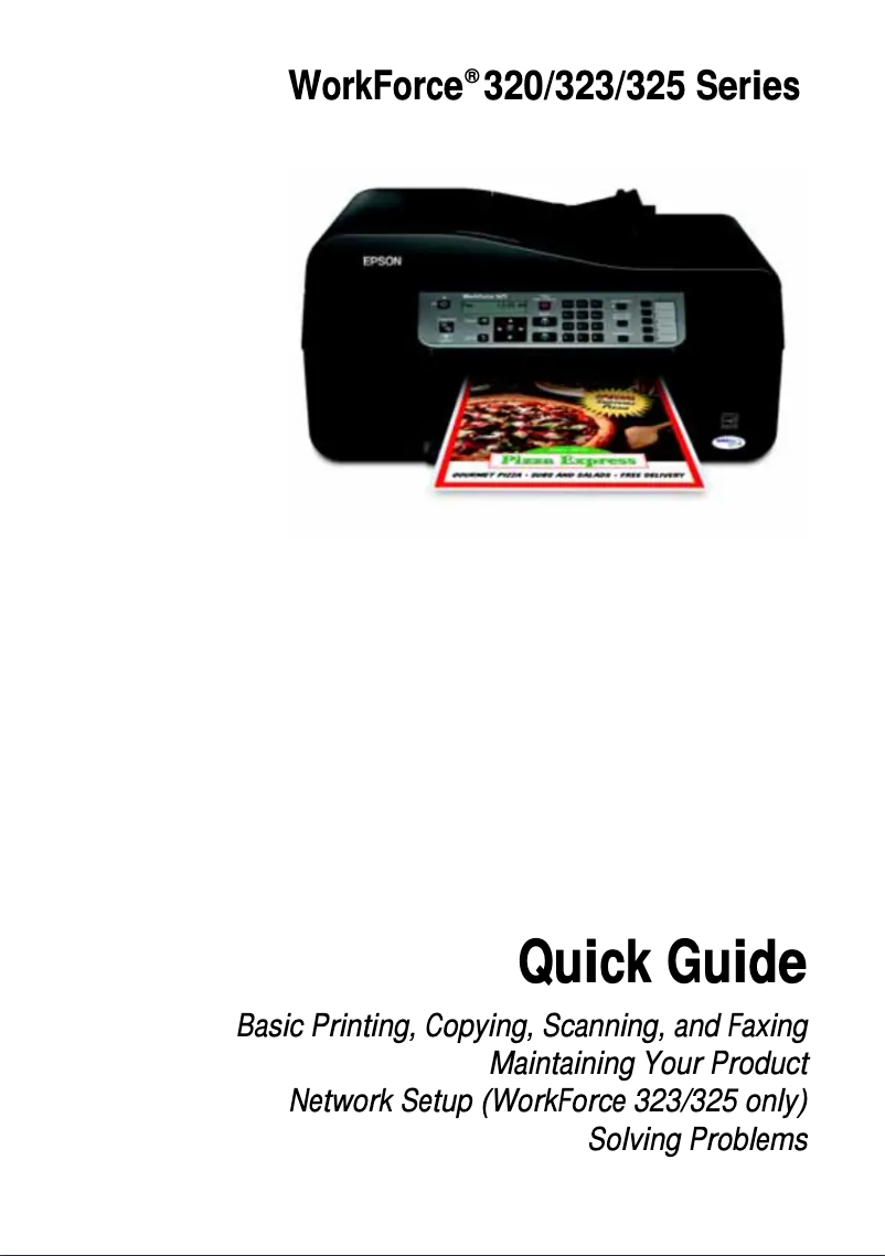 Page 1 de la notice Manuel utilisateur Epson WorkForce 323