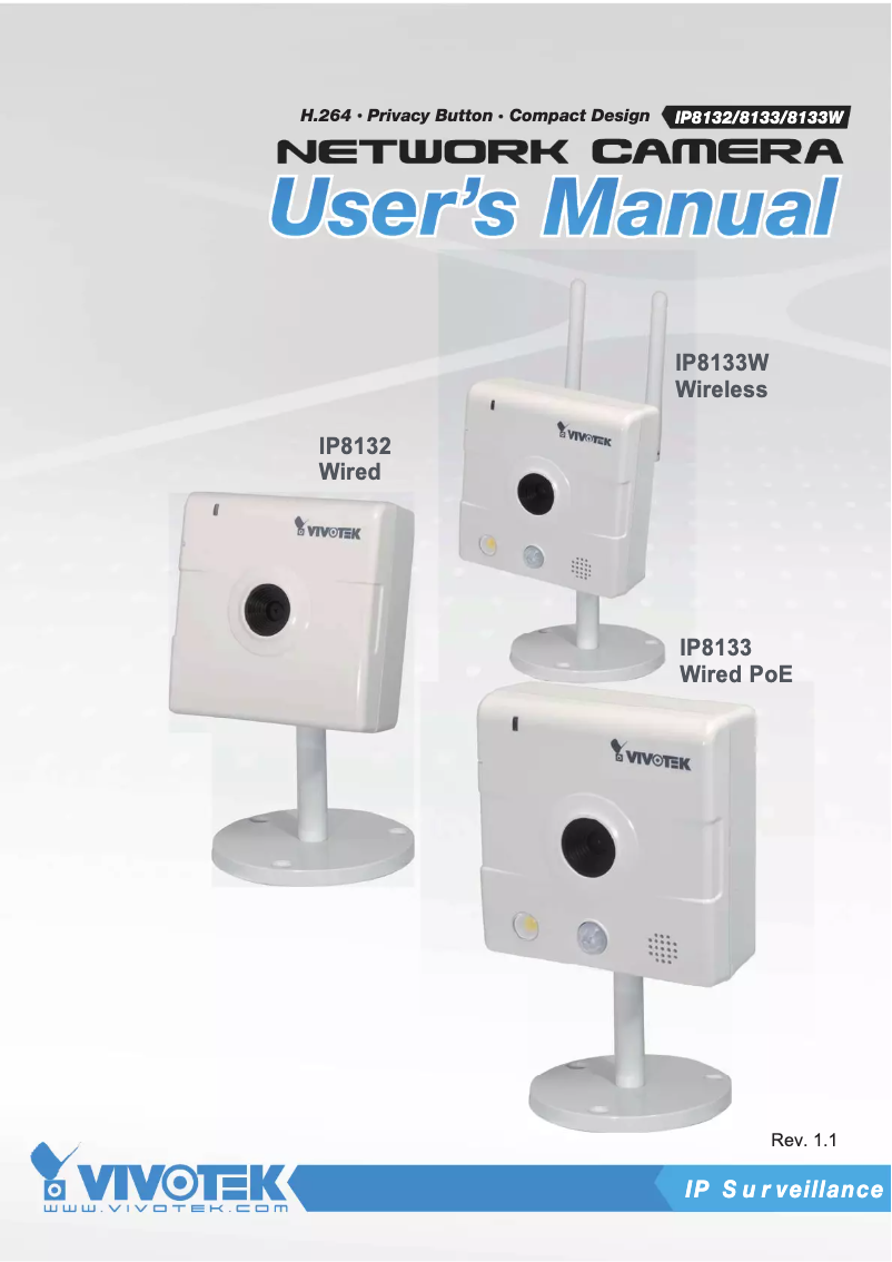 Page 1 de la notice Manuel utilisateur Vivotek IP8132