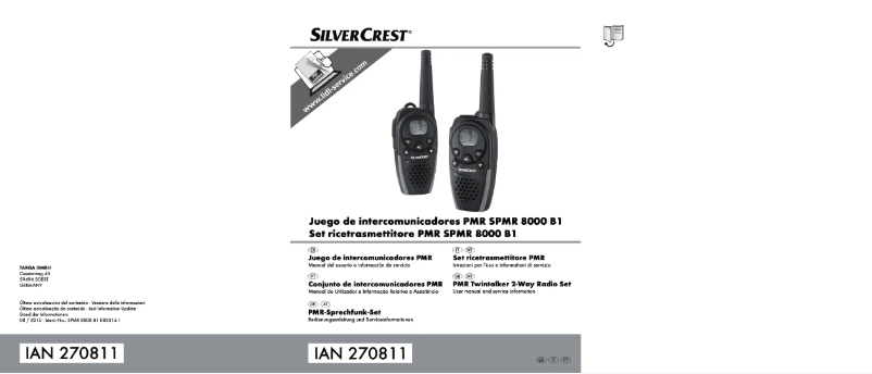Page n°1 - Manuel utilisateur SilverCrest SPMR 8000 B1