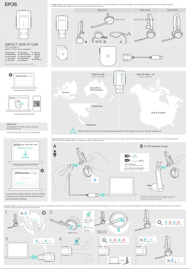 Page 1 de la notice Manuel utilisateur Sennheiser Impact SDW 5011
