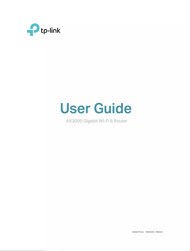 Page 1 de la notice Manuel utilisateur TP-Link Archer AX3000