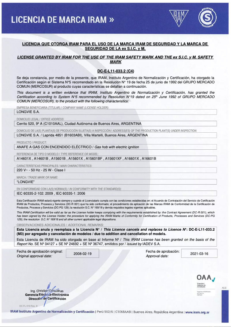 Image de la première page du manuel de l'appareil A6600XF