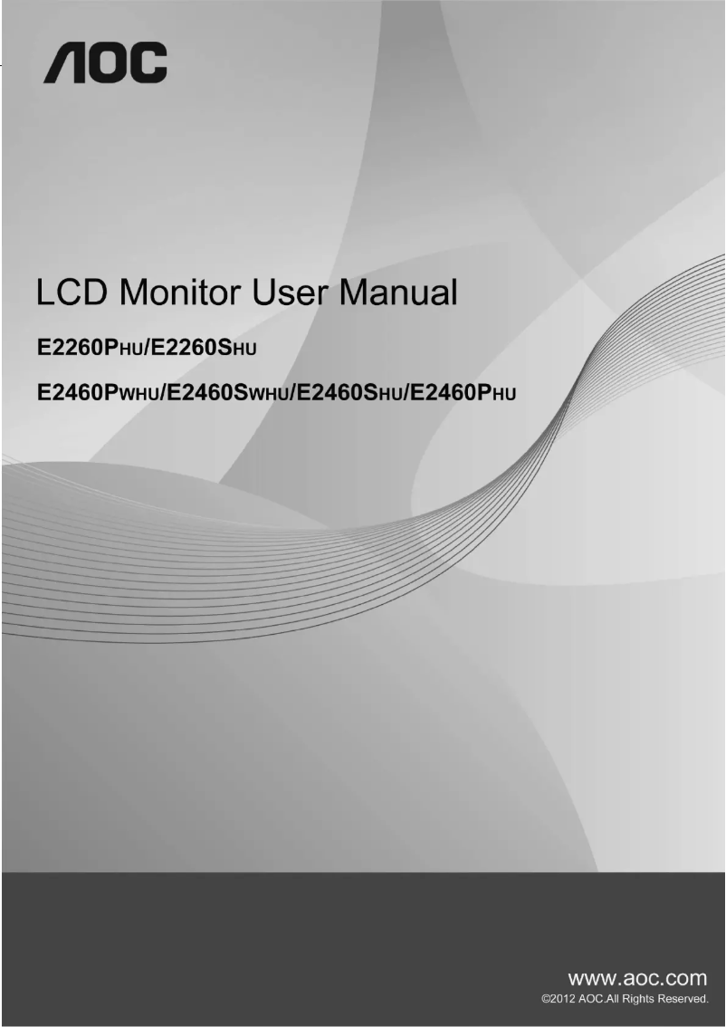 Page n°1 - Manuel utilisateur AOC E2460SWHU