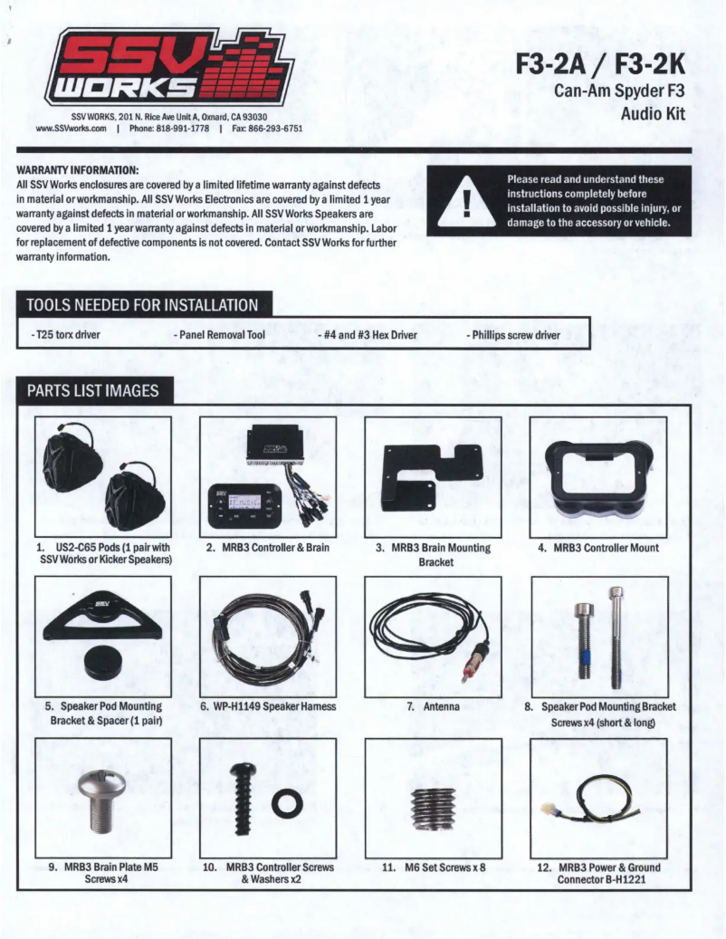 Image de la première page du manuel de l'appareil F3-2A