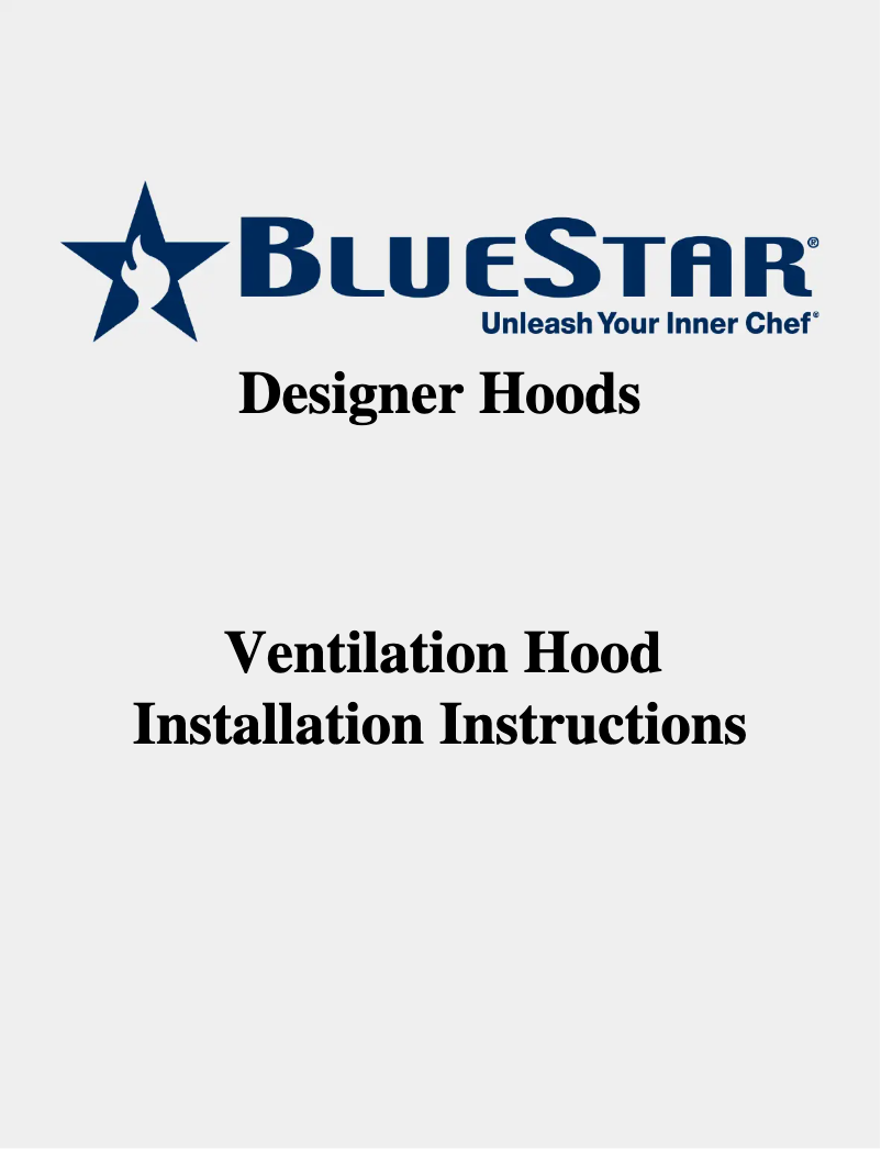 Page 1 de la notice Guide d'installation BlueStar BS-MANH-I-60-SS