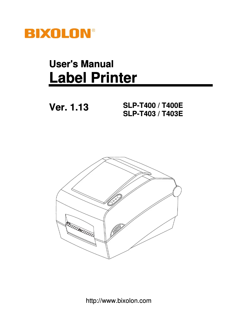 Image de la première page du manuel de l'appareil SLP-T400