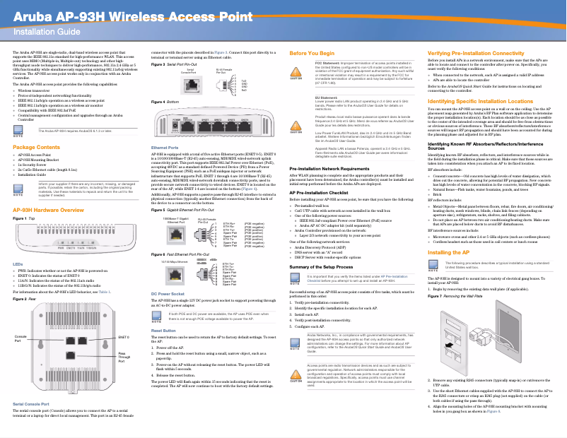 Image de la première page du manuel de l'appareil AP-93H