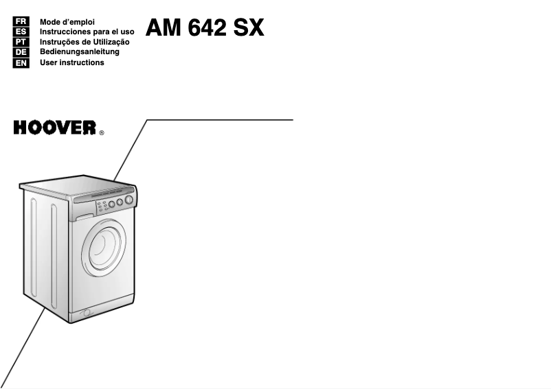 Page 1 de la notice Manuel utilisateur Hoover AM 642SX 11