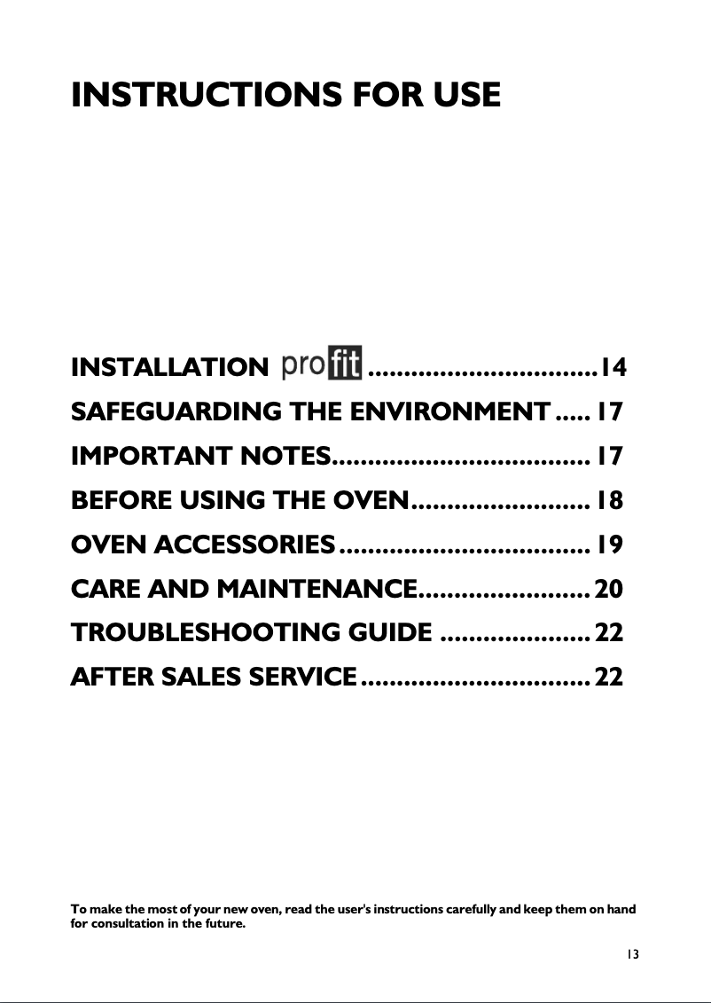 Page 1 de la notice Manuel utilisateur Ignis AKS 145