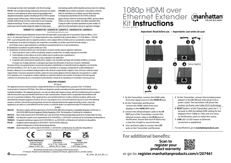 Image de la première page du manuel de l'appareil 207461