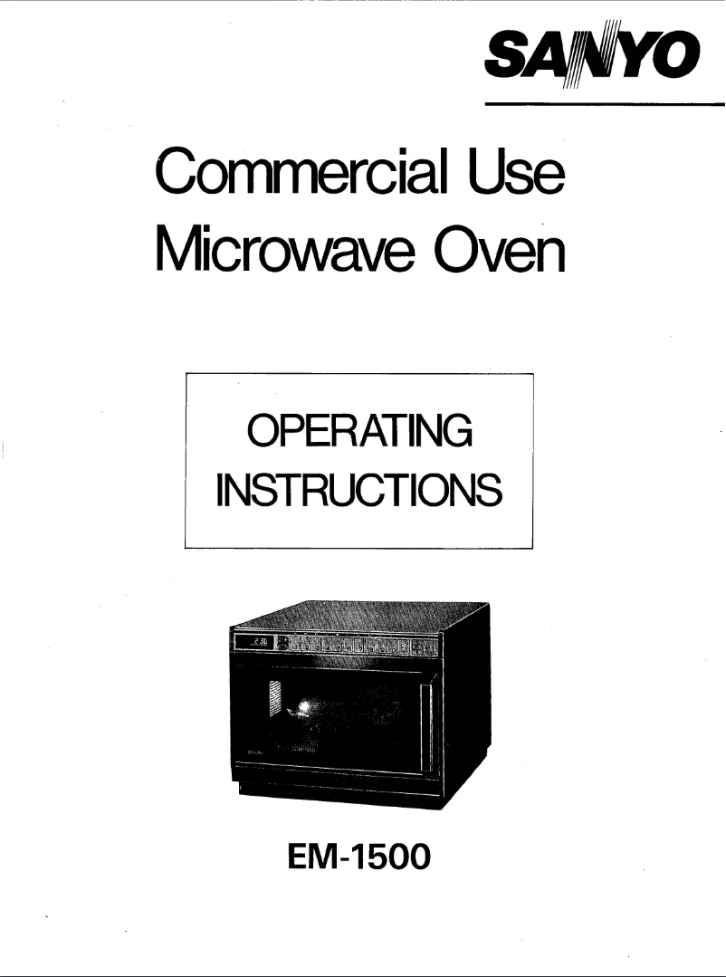 Page n°1 - Manuel utilisateur Sanyo EM-1500