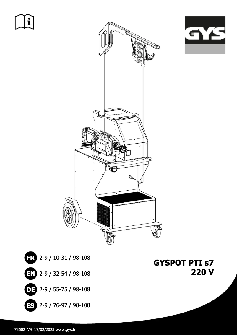 Image de la première page du manuel de l'appareil Gyspot Inverter Evolution P.T.I.-S7