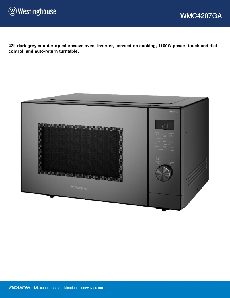 Image de la première page du manuel de l'appareil WMC4207GA