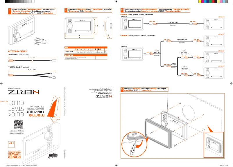 Page 1 de la notice Manuel utilisateur Hertz CAPRI HD1