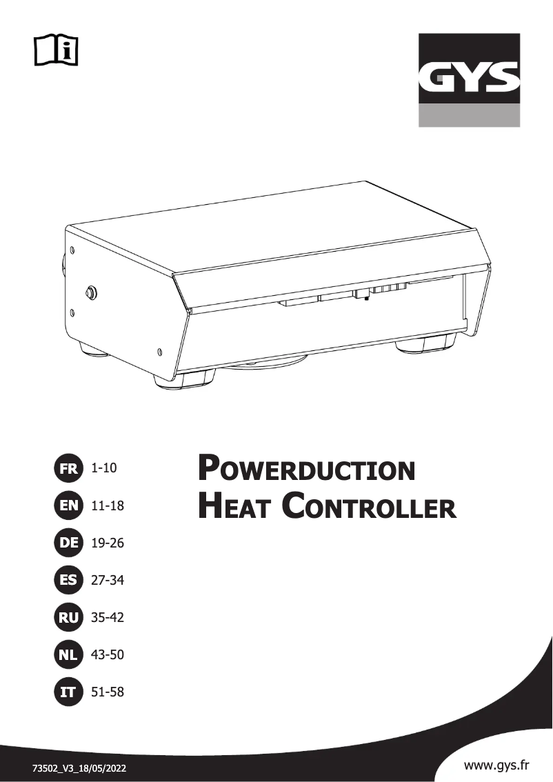 Page 1 de la notice Manuel utilisateur GYS Power Heat Controler