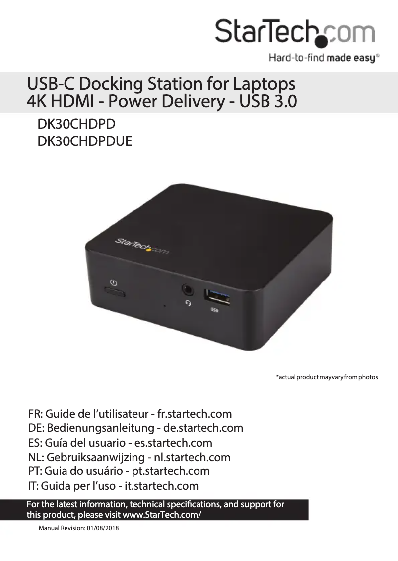 Image de la première page du manuel de l'appareil DK30CHDPDUE