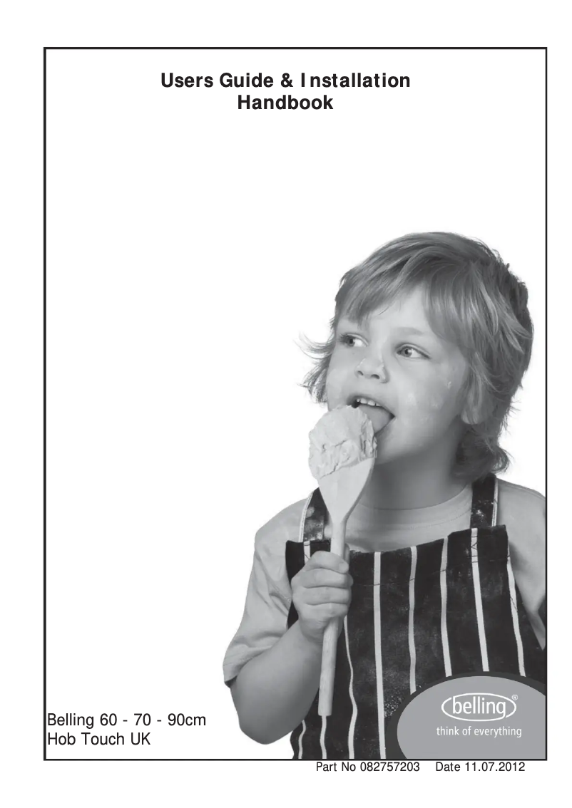 Page 1 de la notice Manuel utilisateur Belling CH70TX