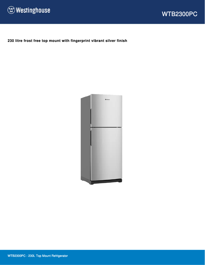 Image de la première page du manuel de l'appareil WTB2300PC