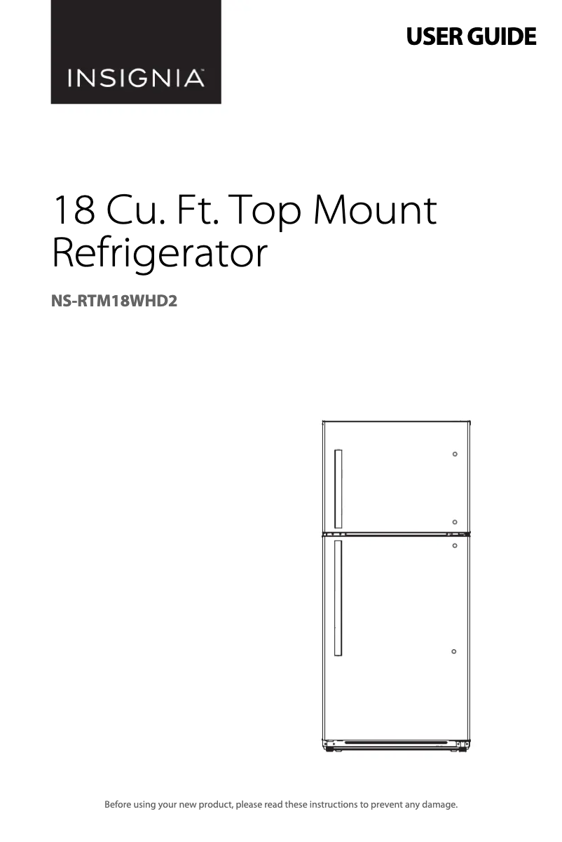 Page 1 de la notice Manuel utilisateur Insignia NS-RTM18WHD2