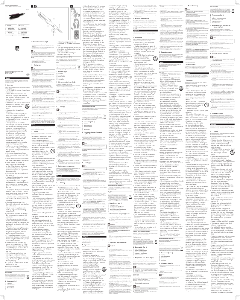 Página 1 del manual Manual de usuario Philips EasyCurler BHH777