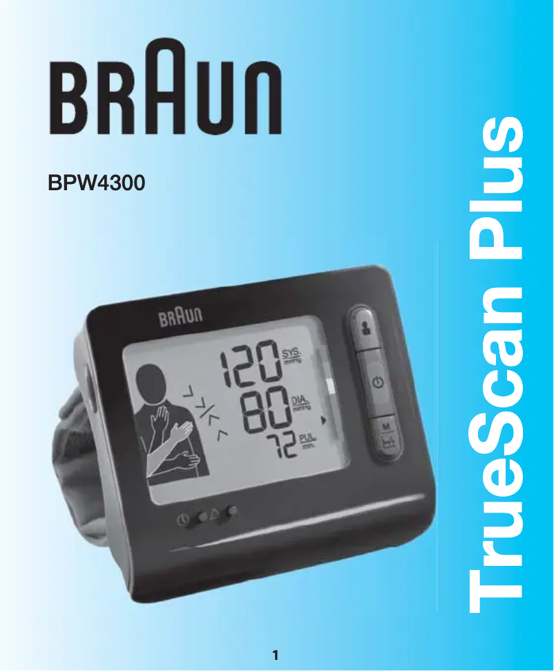 Page 1 de la notice Manuel utilisateur Braun TrueScan BPW4300