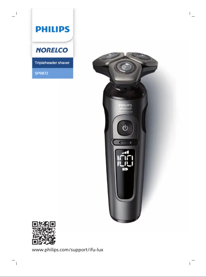 Page n°1 - Manuel utilisateur Philips S9000 Prestige SP9872