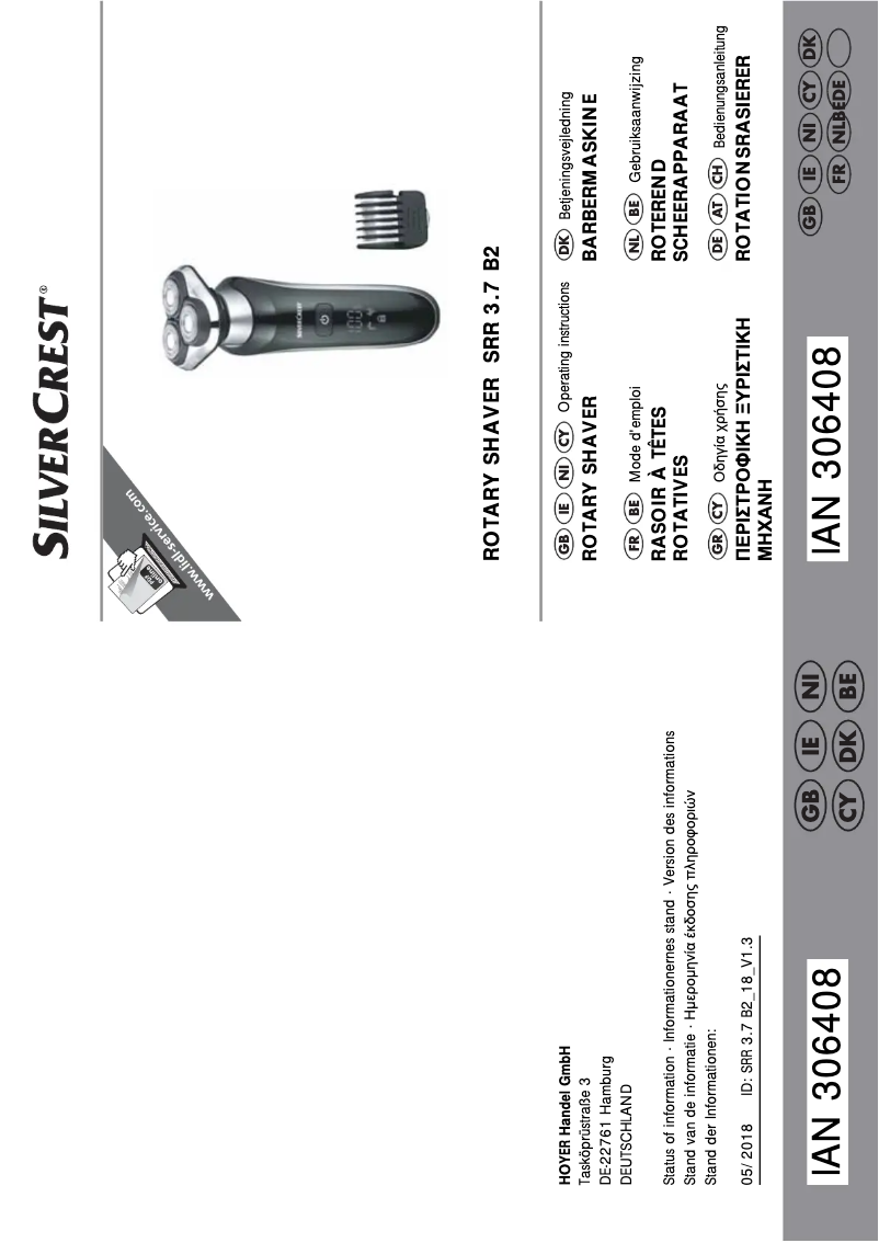 Page 1 de la notice Manuel utilisateur SilverCrest SRR 3.7 C3