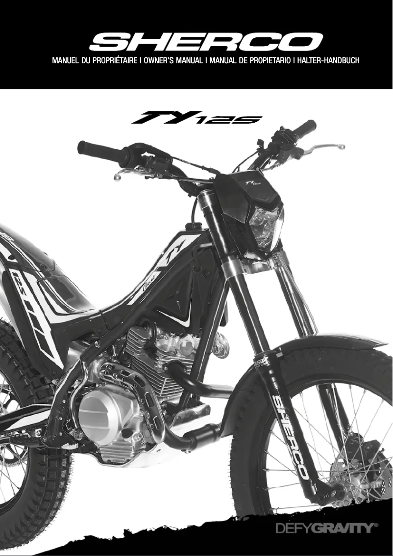 Page 1 de la notice Manuel utilisateur Sherco TY 125 (2019)
