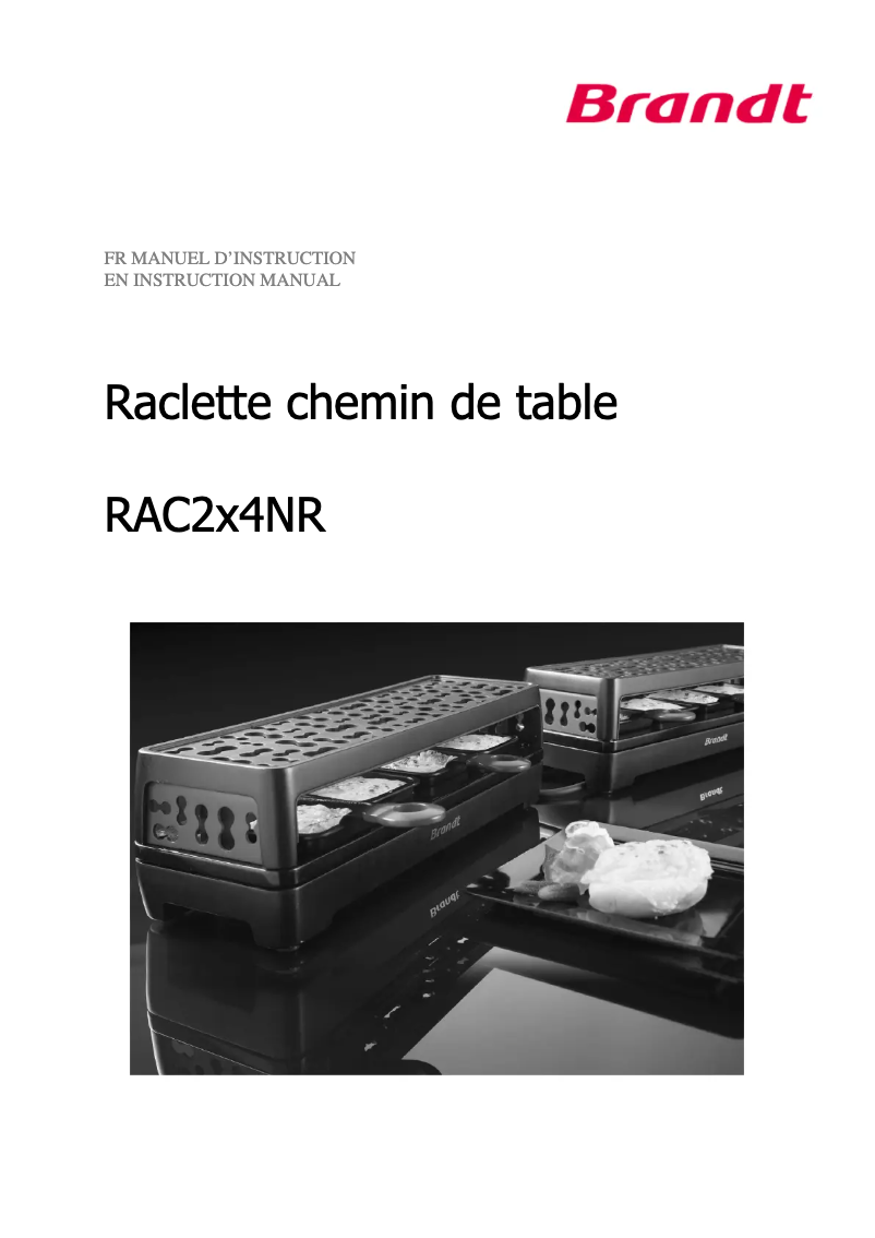 Page 1 de la notice Manuel utilisateur Brandt RAC2X4NR