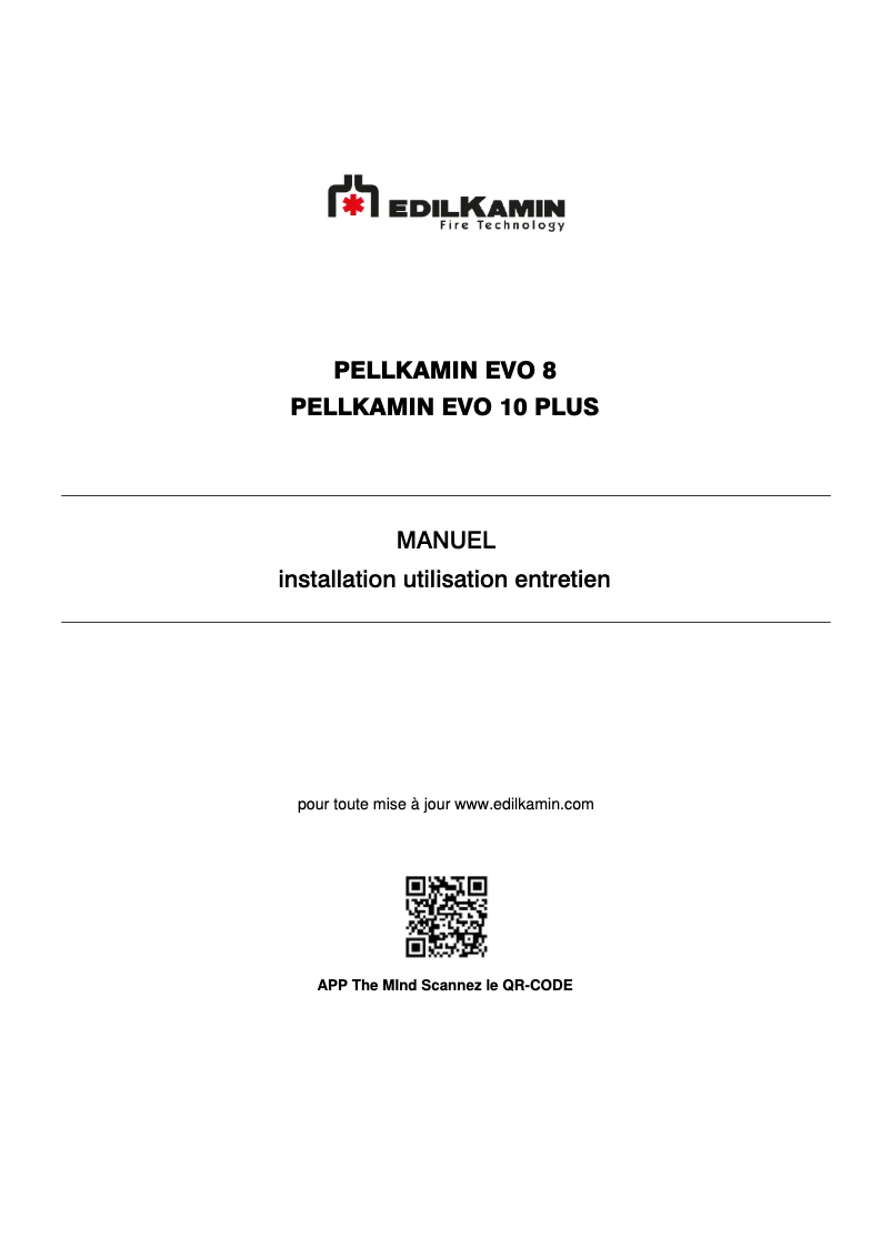 Image de la première page du manuel de l'appareil PELLKAMIN EVO 10 PLUS