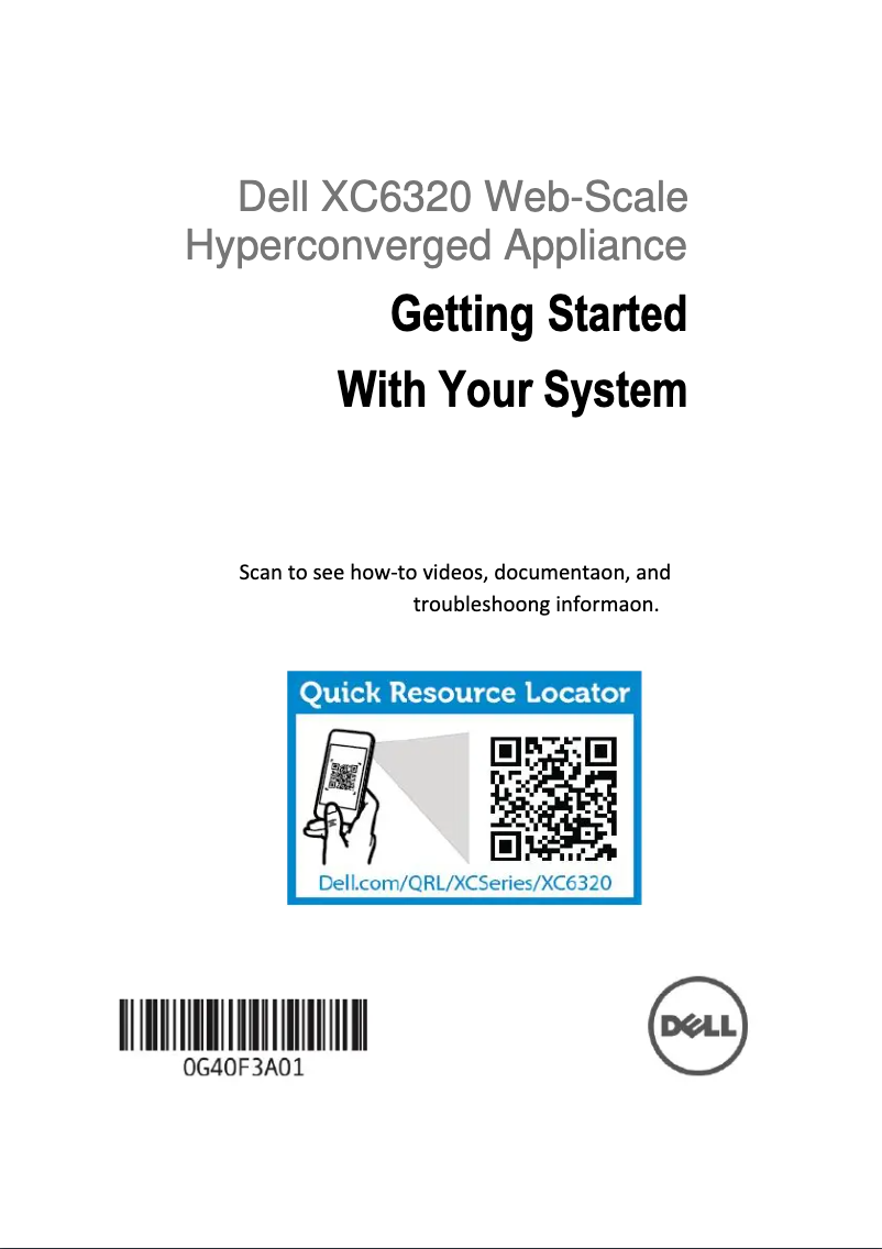 Page 1 de la notice Manuel utilisateur Dell XC6320