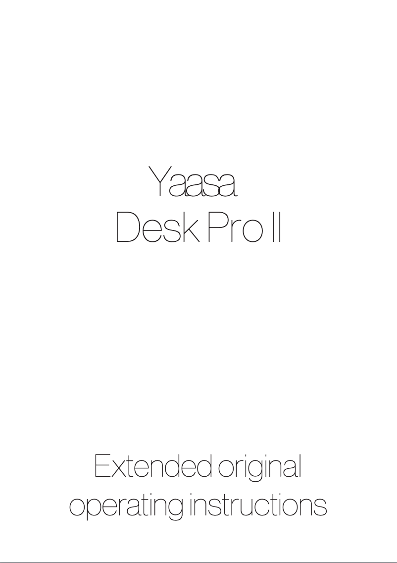 Page 1 de la notice Manuel utilisateur Yaasa Desk Pro II