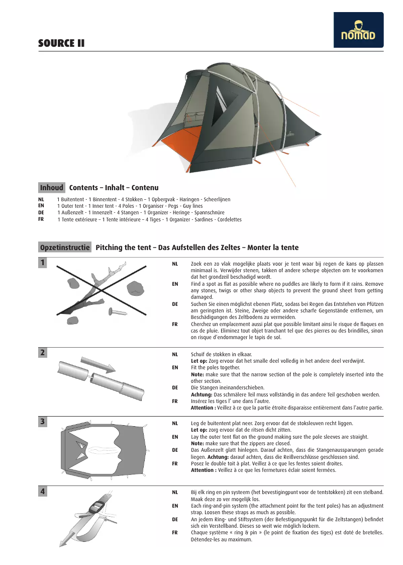 Page 1 de la notice Manuel utilisateur Nomad Source II