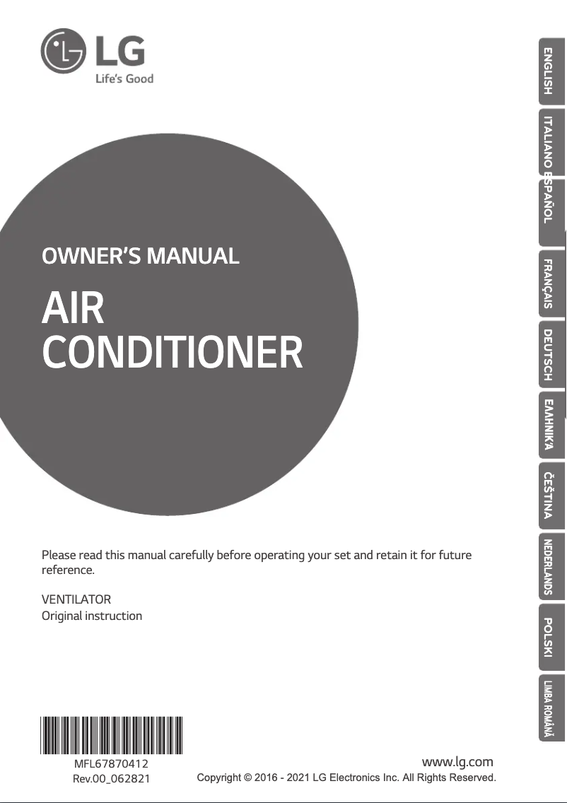 Page 1 de la notice Manuel utilisateur LG LZ-H080GBA4