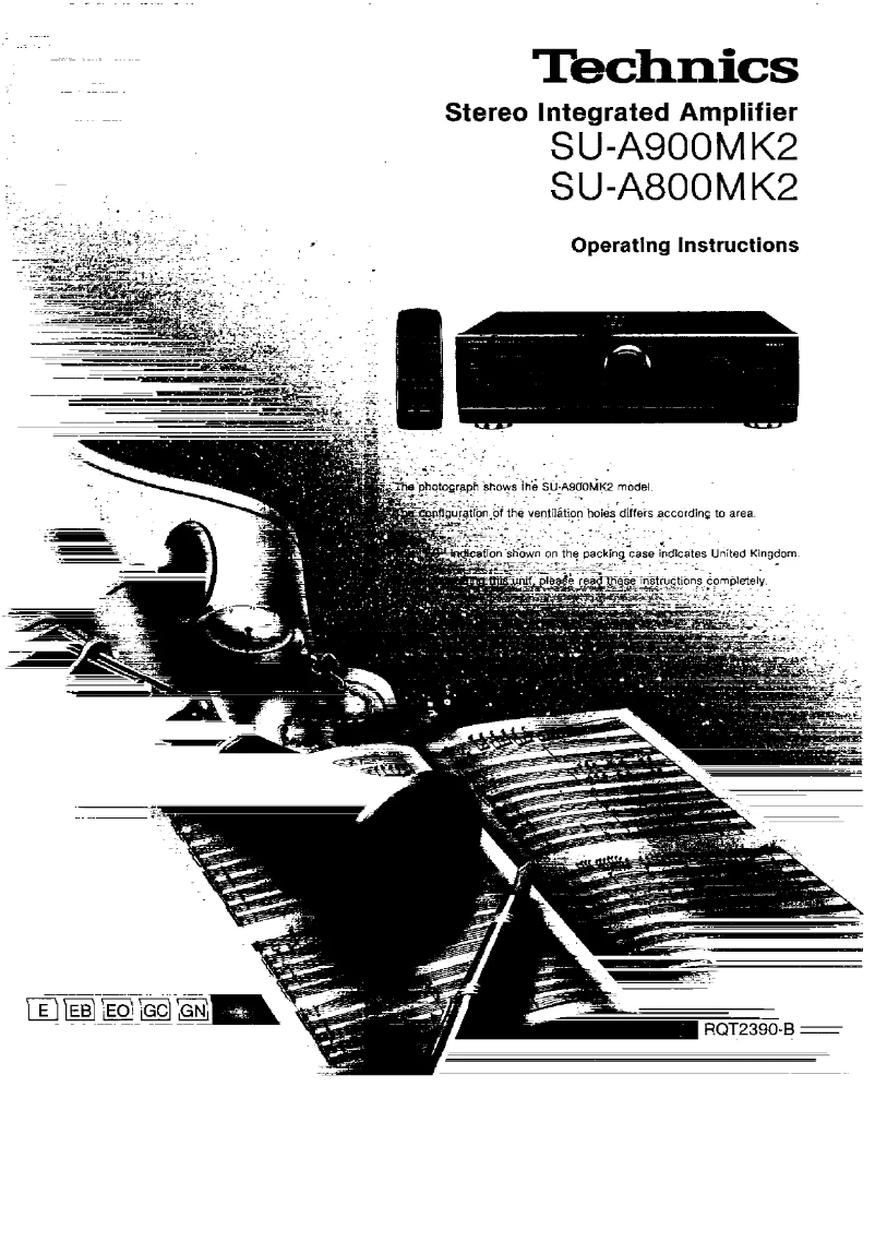 Page n°1 - Manuel utilisateur Technics SU-A800MK2