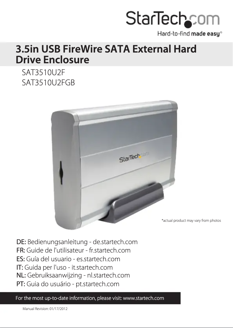 Image de la première page du manuel de l'appareil SAT3510U2F