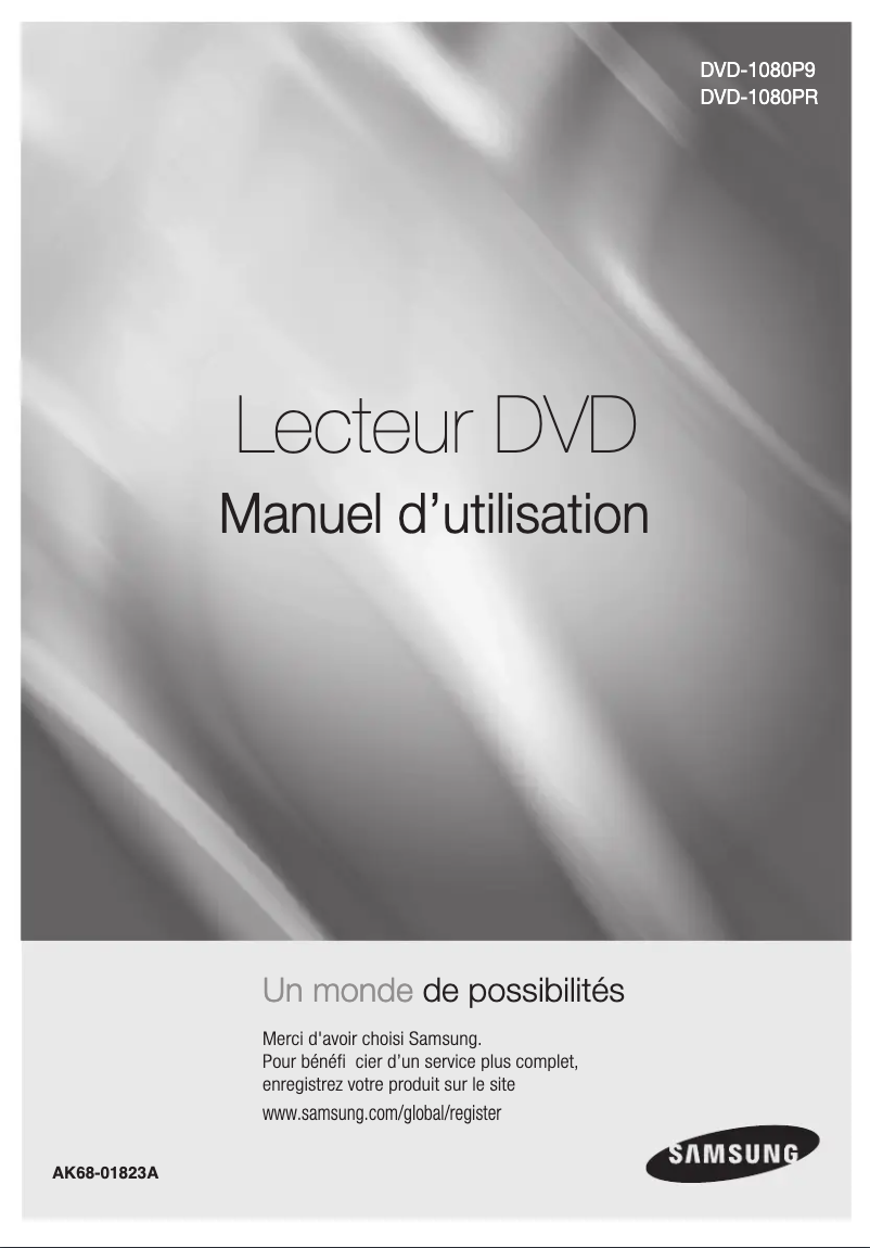 Page 1 de la notice Manuel utilisateur Samsung DVD-1080P9