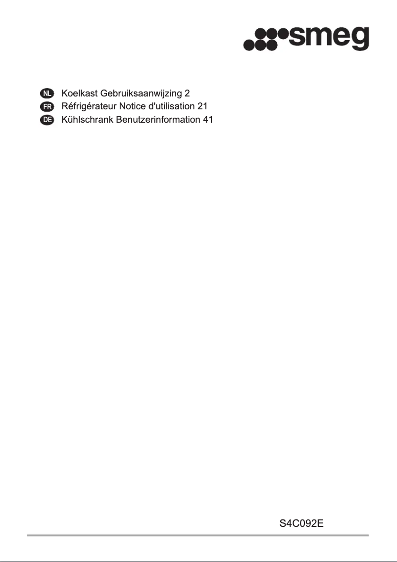 Page 1 de la notice Manuel utilisateur Smeg S4C092E