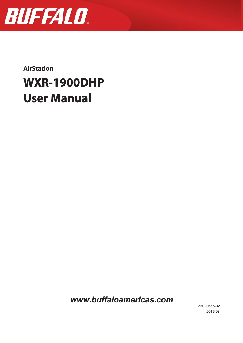 Page 1 de la notice Manuel utilisateur Buffalo AirStation WXR-1900DHPD